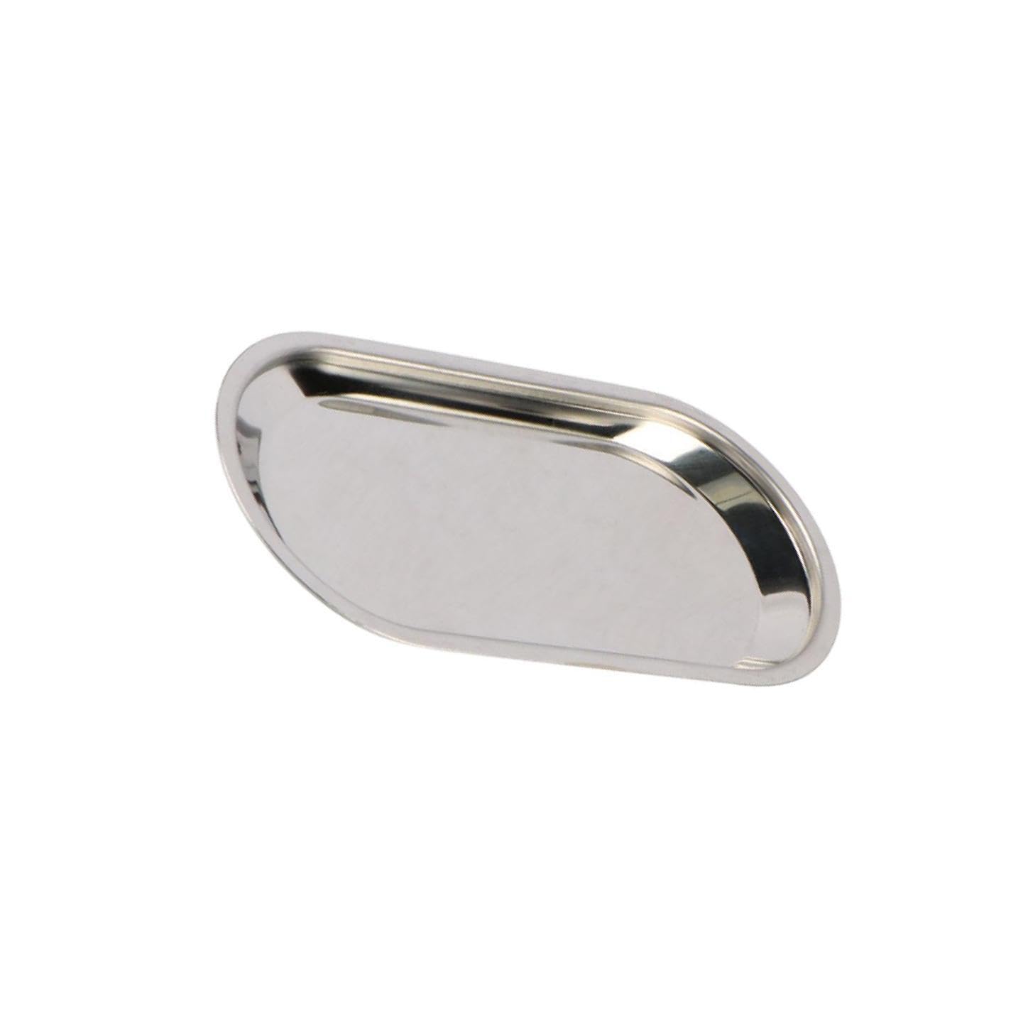 PIXZCSA Functional Art Stainless Steel Tray Tea Snacks Tray Oval Dish Plate Jewelry Towel Storage Metal Fruits Dessert Tableware Kitchen Cosmetics