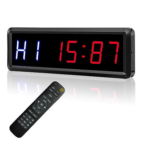 Temporizador de intervalo con reloj de 6 dígitos y diseño de metal 2