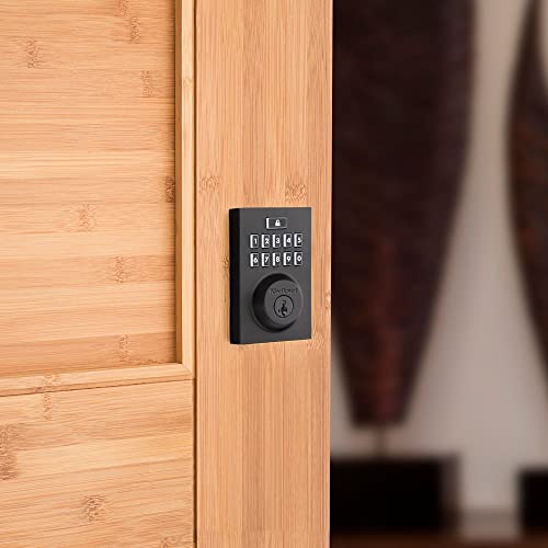 Image of Kwikset 914 Contemporary Keypad SmartCode Electronic Deadbolt Smart Lock Featuring SmartKey Security and ZigBee 3.0 Technology in Matte Black (Pack of 2)