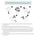 Breast Pump Parts Compatible with Philips Avent Comfort Breastpump SCF332/334, Double-Side; Incl. Flange, Valve, Tube, Massage Pad, Suction Membrane,Bottle,Cap ; Not Original Avent Pump Parts.