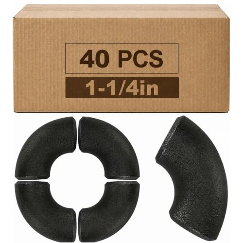 Hicarer 40 Pcs 1-1/4" Seamless Handrail Steel Pipe Fitting Elbows