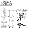 Wenko 16821100 Angoliera Milano, 2 Ripiani, Acciaio, 22 x 37 x 31,5 cm, Cromo #4