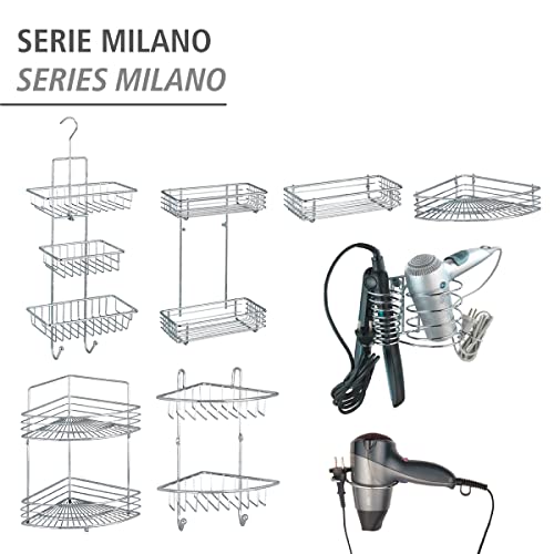 Etagère d'angle murale Milano WENKO à 2 niveaux chromé pour optimiser votre douche - 7