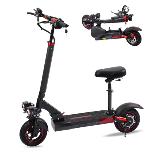 Monopattino Elettrico Adulto,45-55KM 48V 15Ah/18Ah,Carico 150kg,Doppio Ammortizzatore e Freni a Disco Anteriori e Posteriori,Pneumatici Fuoristrada,Pieghevole Monopattino Elettrico (48V 15Ah batteria)