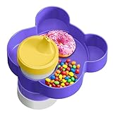 Car Seat Tray - Convert Cup Holder to a Tray for Snacks, Toys, 360° Rotatable for Kids Travel, Booster, Stroller and Anywhere (Purple)