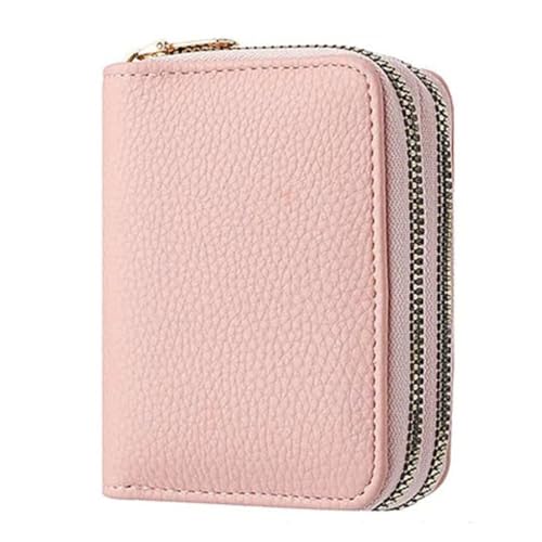 Women's Zip Wallet Fashion Short Credit Card Clip Large Capacity Change Wallet (pink,11.5 * 8.5 * 4CM)2