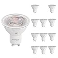 12-Pack GU10 LED Bulbs 6W, Dimmable, 3000K Soft White 582LM, Replacement 50W Halogen Light Bulb for Spotlight Track&Recessed Lighting,No Flickers