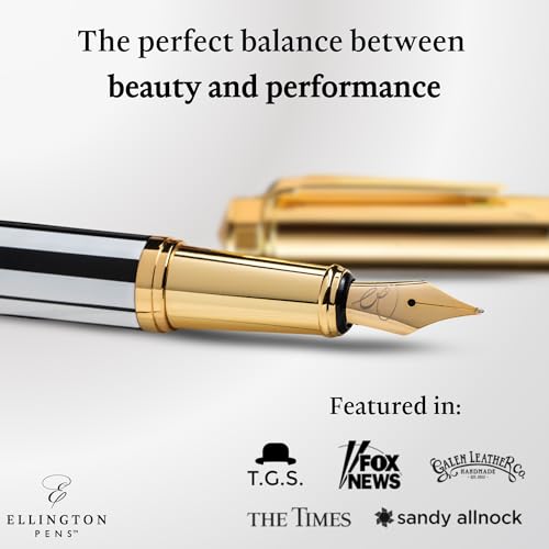 Image of Luxury Fountain Pen Set for Writing, Refillable Ink Converter, Gift Box