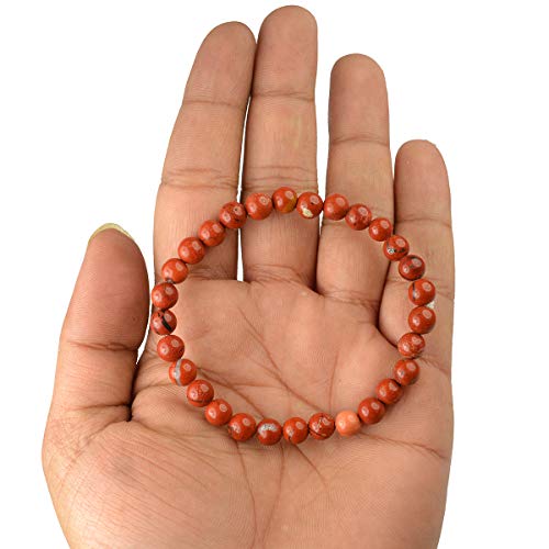Image of Reiki Crystal Products Certified Natural Crystal Stone Bracelet 6 mm Round Beads for Men and Women | Premium Gemstone Jewellery Collection | Reiki Charged | Multiple Stone Variants Available