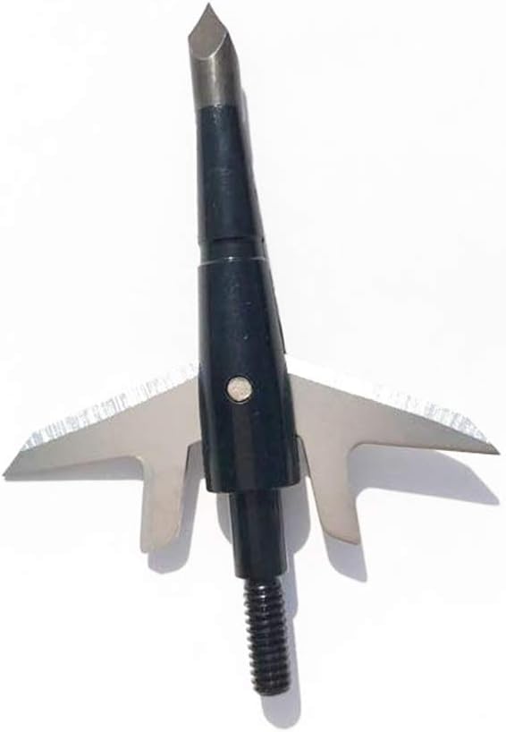 Archery Broadheads 2 Expandable Sharp Blades Screw in Arrow Head 100 Grain Hunting Arrowhead for Crossbow Recurve Compound Bow 12 Pieces