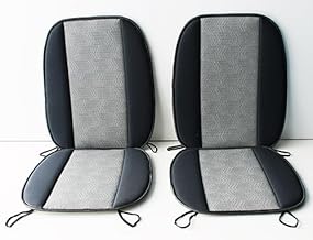Generico COPPIA SCHIENALI COPRI SEDILE IMBOTTITO per AUTO UNIVERSALI FRESCO PAGLIA - COTONE DOUBLE-FACE - 127505-4