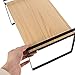 VILLCASE Iron Desk Organizer Compact Book Rack for Bedroom Office Storage Iron Structure Simple Design Keeps Desktop Neat and Organized Natural