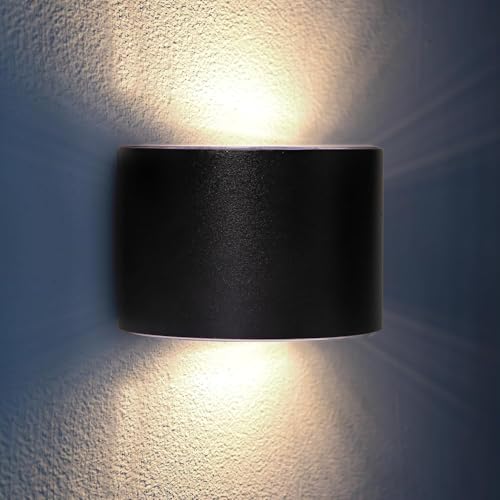 Proxinova Solar Up & Down Wall Light, Solar Lights Outdoor Garden Wall, Waterproof Steel Fence Light, Wireless Wall Lights Outdoor Garden, Easy Fit, Patio, Terrace, Frontdoor