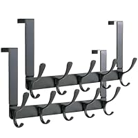 SKOLOO Over The Door Hook, Door Hanger Hooks for Hanging Clothes, Towels, Coats, Hats, Over The Door Towel Hook, Assembly is Required