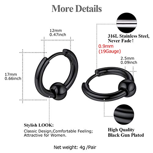 FOCALOOK Orecchini Uomo in Acciaio Inossidabile