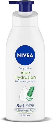 NIVEA Aloe Hydration Body Lotion 400 ml | 48 H Moisturization | Refreshing Hydration | Non Sticky Feel | With Goodness of Aloe Vera For Instant Hydration In Summer | For Men &…