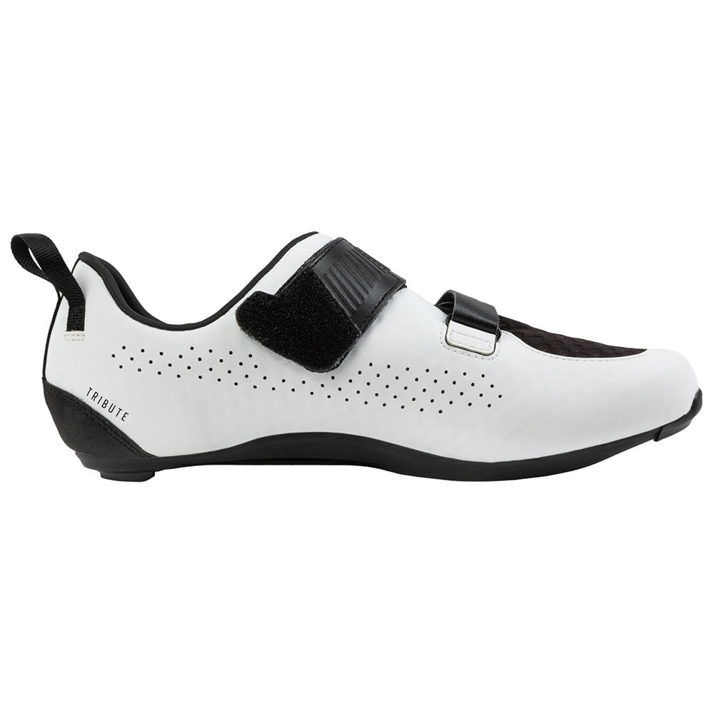 Northwave Tribute Zapatillas Triatlón Unisex – Suela Morph, Velcro Doble, Transpirables, Ajuste Rápido, Blanco Negro
