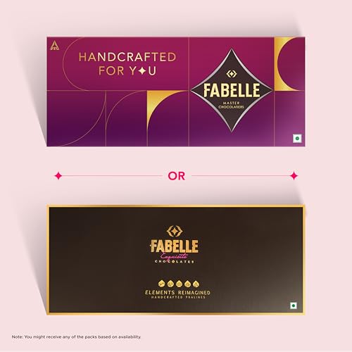 Image of Fabelle Elements, Handcrafted Pralines Inspired by the Elements of Nature, Assorted Luxury Chocolates Gift Box 59g (Pack of 5 Pralines)