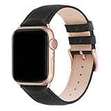 ★【Conception à changement rapide】 Grâce aux barres à ressort QR, les bracelets en cuir Apple Watch peuvent être détachés des connexions ou attachés à eux à la main facilement et sans outils. Même ainsi, les outils de barre à ressort sont fournis avec un bracelet iwatch pour votre commodité.