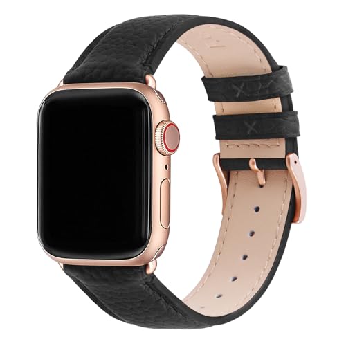 Bracelet cuir Apple Watch : oubliez les irritations avec ce modèle élégant noir or rose