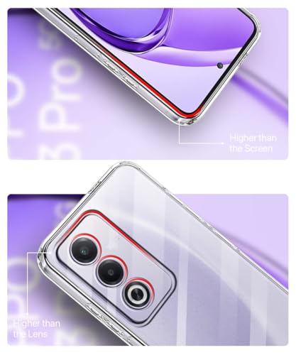 Image of WOW IMAGINE Crystal Clear Transparent Back Case Cover for Oppo A3 Pro 5G | Oppo K12x 5G | Full Device & Camera Protection Shockproof TPU | Flexible Silicone Back Cover Case - Transparent