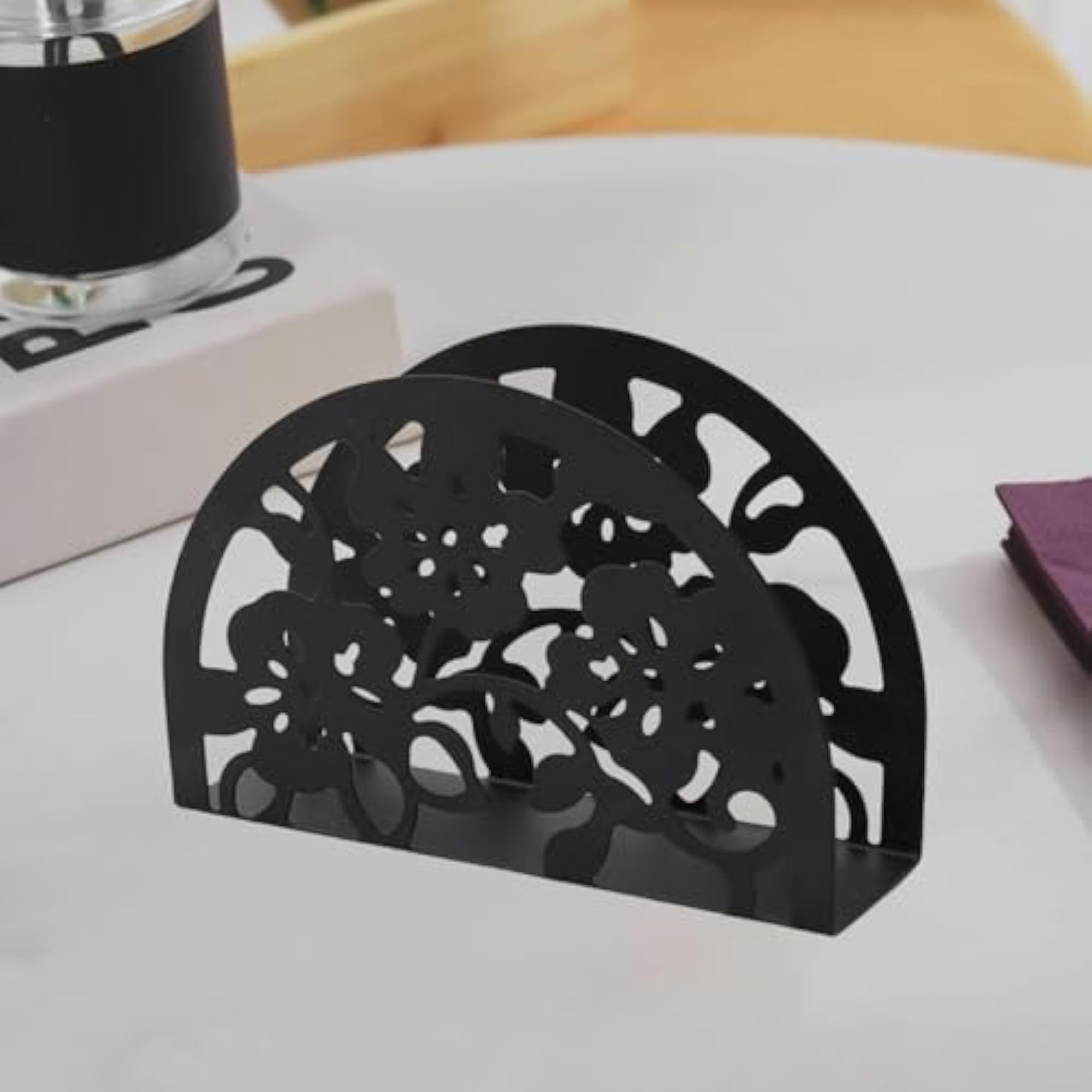3x Napkin Holder for Table, Black