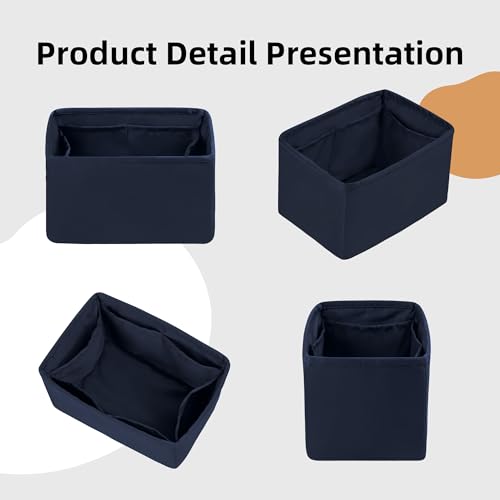 Image of DGAZ Silk Purse Organizer Insert Fits Chanel Duma Bags,Silky Smooth Bag Organizer,Luxury Handbag & Tote Shaper(Blue nuit,22A /22C /23C /24P Small)