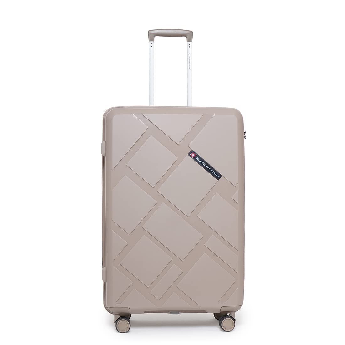 Star Lightweight Hard-Sided 24 Inch Medium Size Textured Travel Luggage Trolley Bag, Overnighter Suitcase Bags with Durable ABS Body & TSA Lock, Smooth 360° Spinner Wheels – Beige-image-10