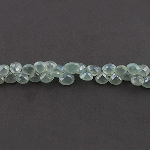 Perles cœur calcédoine verte facettée pour créer vos bijoux bohèmes chic