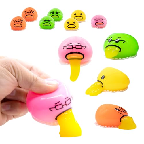 Windy City Novelties 12 Pack – The Original Mr. Vomit Puking Egg Slime Stress Balls – Funny Gag Gift Fidget Toys for Kids & Adults, Assorted Colors