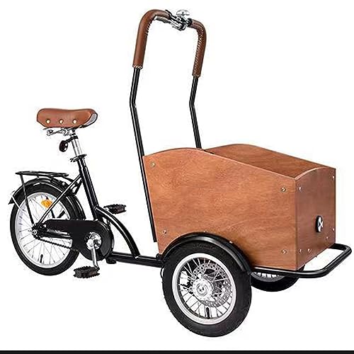 Eiwitany Bicicleta de Viaje para Mascotas, Marco de Coche de Gran Capacidad, Doble Freno, Altura Ajustable, Mango Antideslizante, Triciclo Multifuncional para Caminar Perros (Black Large)
