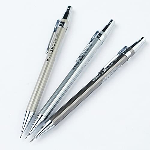 1 Stück silberner Metall-Druckbleistift 0,5 mm 0,7 mm, Minen für Schüler, Zeichen- und Schreibbedarf (0,7 mm) (0,7 mm)