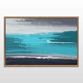 signwin Framed Canvas Wall Art Abstract Ocean Seascape...