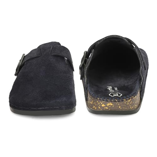 Image of Premium Orthopedic Suede Leather Mules, Lightweight Slip-On Design with Anti-Skid Sole, Cushioned Footbed, Pain-Free Comfort for Indoor Outdoor Use