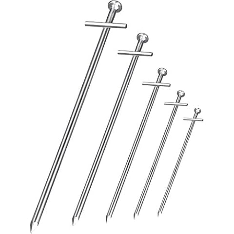 30x Anti-ROST Zeltheringe Ø 6 mm, Länge 230 mm - T-Profil | Heringe | Erdnägel | Bodenanker aus verzinktem Stahl zur Befestigung & Fixierung beim Camping (30) Cover