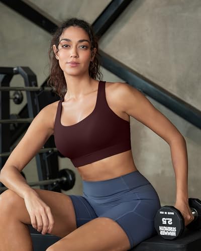 Image of RUNNING GIRL Sports Bra for Women, Molded Cup High Impact Sports Bras for Women with Sewn in Pads