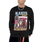 UKYDGUFTHR American Kanye Rapper West Hoodie For Men,Boys Mens Fall Quick-Dry Cosplay Hooded Sweater For Flying Thanksgiving Party 3d Print Distressed Graphic Pullover Hoodies Apparel Small