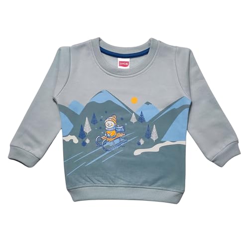 Image of LuvLap Baby Boys Full Sleeve Hooded Sweatshirt & Pyjama Set