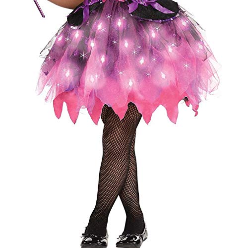 Disfraz niña bruja con luces talla grande miniatura 5