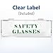 Safety-Glasses-Holder with Lid, Arcrylic Wall Mount Organizer for Industrial Eyewear Quick Access for Safety Glasses, OSHA-Compliant, Anti-Slip Pads | Fits Safety Goggles, Lab Glasses