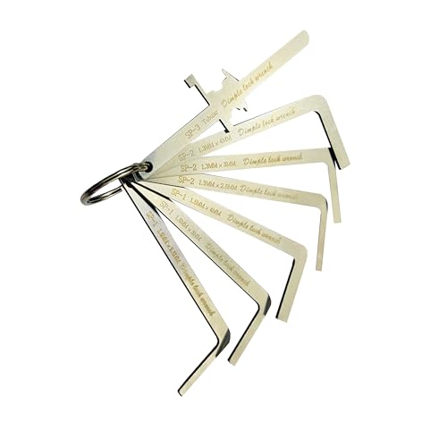 7-teilige Bohrmuldenschlüssel Lock Tension Pick Schlosserwerkzeug für europäische Schlösser, Lockpicking Tool