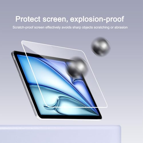Image of Ailun Screen Protector for iPad Air 11 Inch 2026 /2025 /2024 [8 /7 /6th Gen M4 /M3 /M2], iPad Pro 11 inch 2025 /2024 [6 /5th Gen M5 /M4],Tempered Glass Face ID Apple Pencil Compatible Case Friendly 2 Pack
