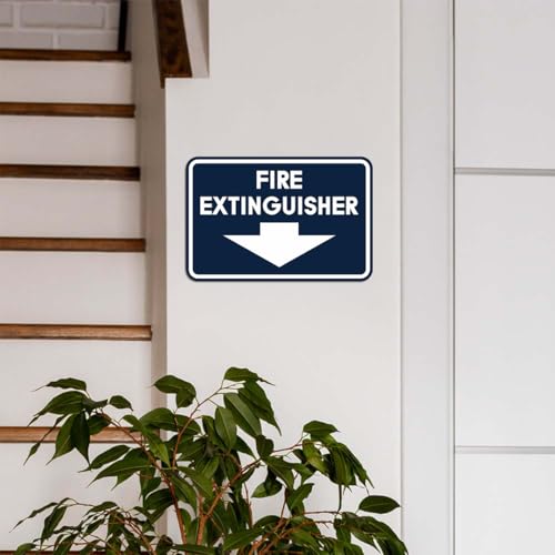Image of Signs ByLITA Classic Framed Fire Extinguisher (Brushed Silver) - Small 5 Pack