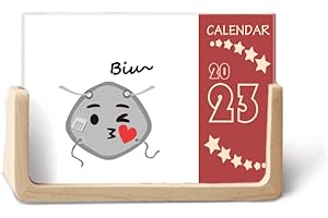 Air Fly Kiss Lovely Head Expression Desk Calendar Desktop Decoration 2023