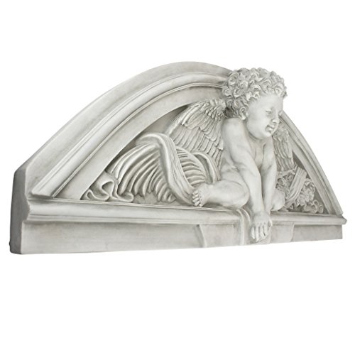 Design Toscano KY404948 Cherubs Grande Welcome Sculptural Wall Pediment thumb #2