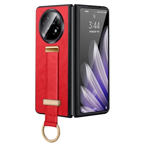 For Oppo Find N6 �p�P�[�X�A���X�g�X�g���b�v�O���b�v�X�^���h�@�\�d�b�o�b�N�J�o�[�A�X�����r�W�l�X�X�^�C�����U�[���X�g�o���h�ی�V�F��(Red)