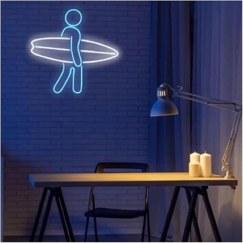 Néon Surfing pour l'esthétique veilleuse de salon moderne - 3