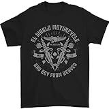 El Diablo - Camiseta para hombre, 100 % algodón, Negro, M