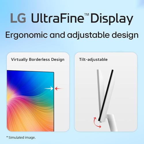 Image of LG 27 inch 4K UHD (3840x2160) IPS Monitor, 60Hz, Dynamic Action Sync, Black Stabilizer, HDR10, Reader Mode and Flicker Safe, Anti-Glare, OnScreen Control, HDMI & DisplayPort, Tilt Adjustable, White