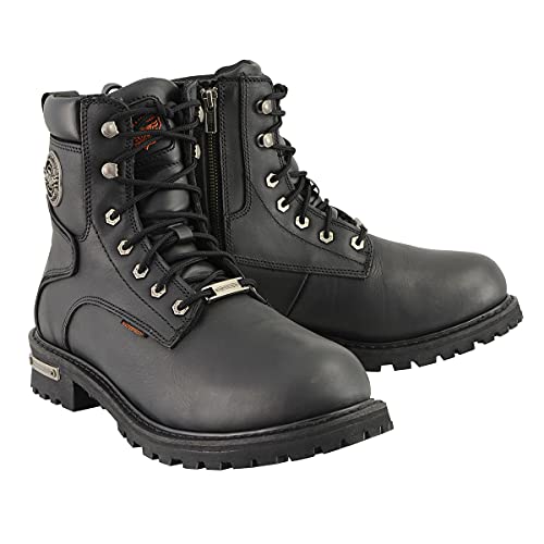 Image of Milwaukee Leather Men's Leather Lace-Up Riding Boots - Motorcycle Biker Footwear for Street & Daily Wear